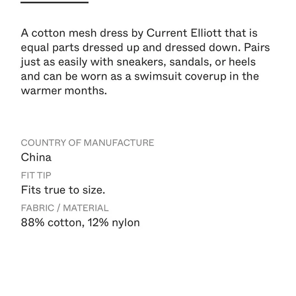 Current Elliott The Blitzed Dress - cream cover up crochet - Picture 6 of 9